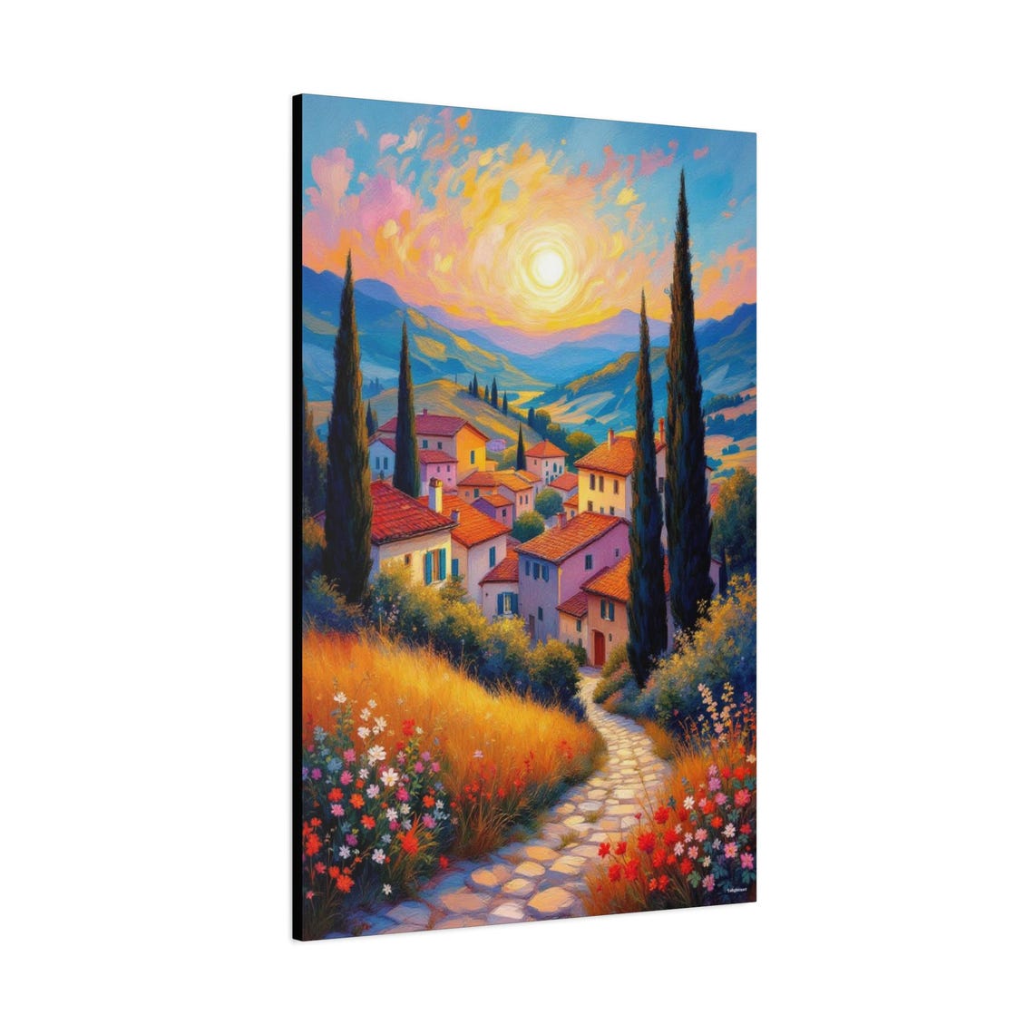 Italian Village Scene, Modern Art Print - Image 2