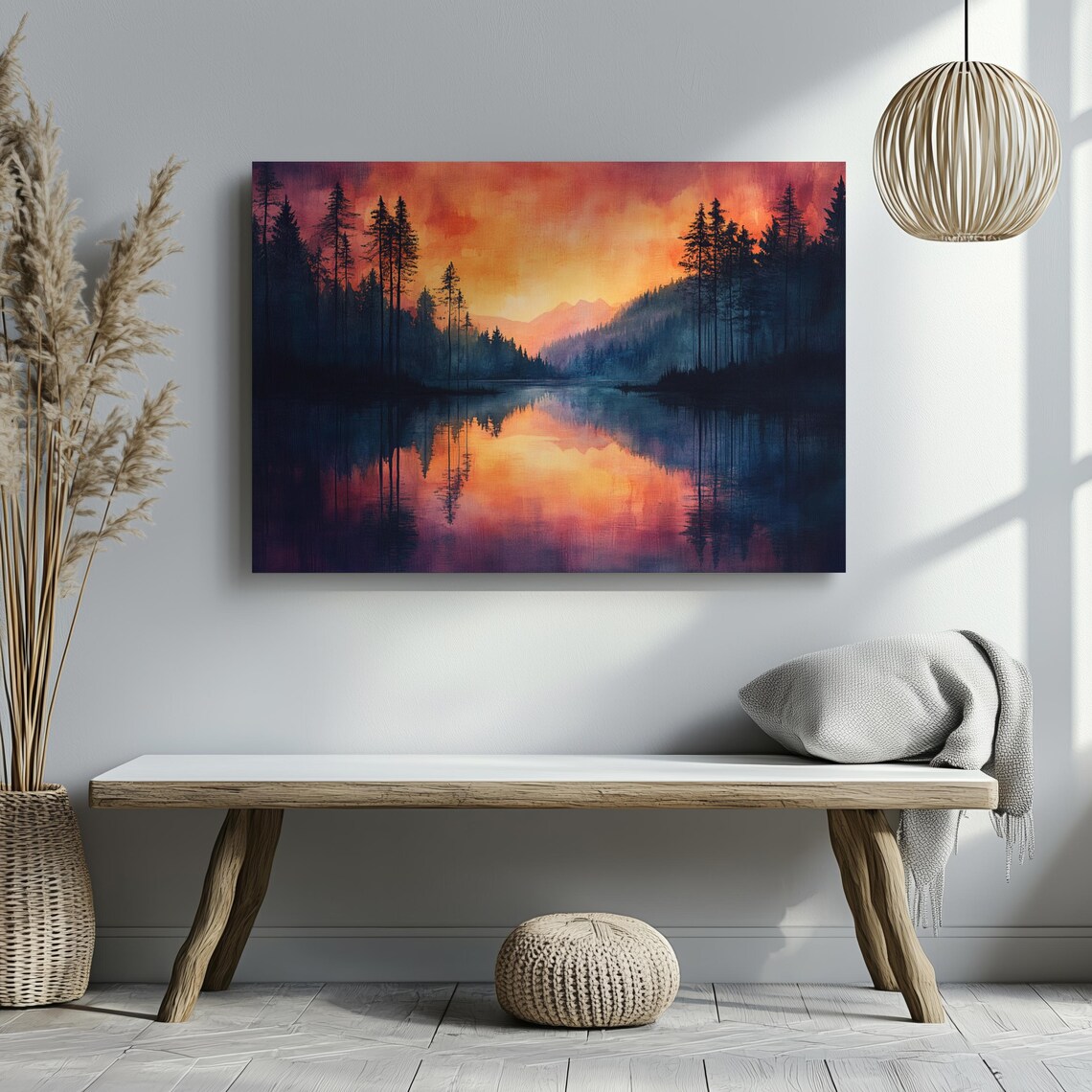 Dusks Embrace, Sunset Reflections Art Print - Image 3