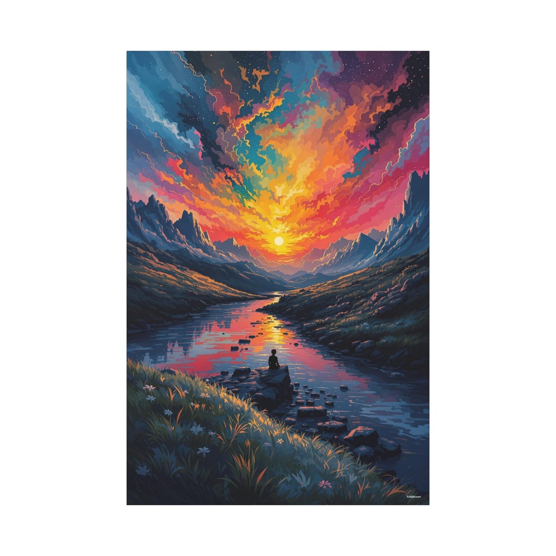 Mountain Sunset - Vibrant Landscape - Image 3