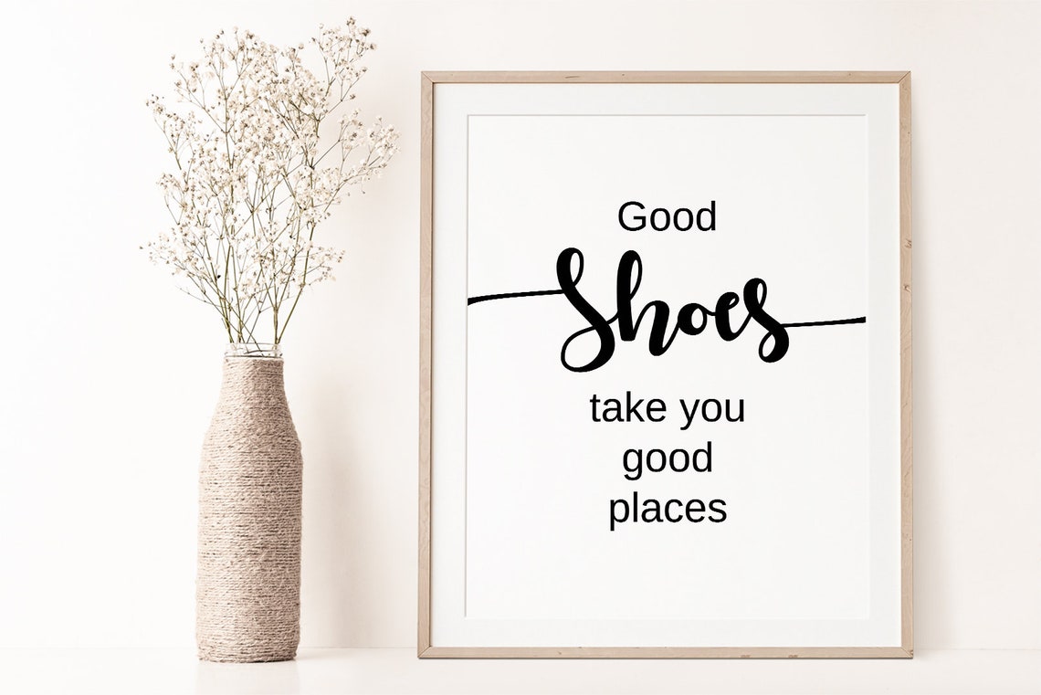 Shoe Quotes Fashion Wall Art Shoes Wall Art Fashion Poster Girly Decor Bedroom Wall Art Shoe Lover Gift Shoe Poster - Image 2