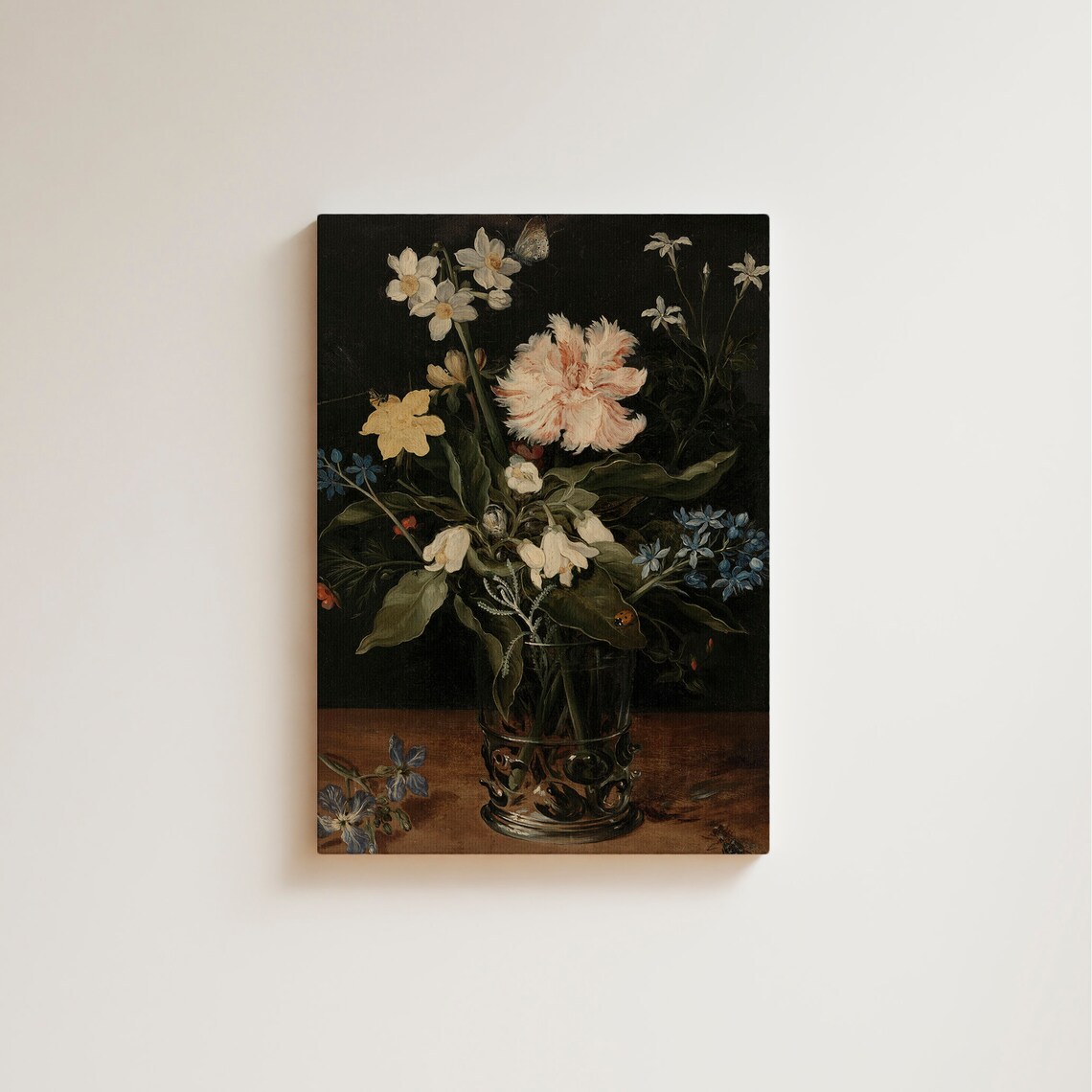 Vintage Moody Still Life Flower Vase Art Print - Image 5