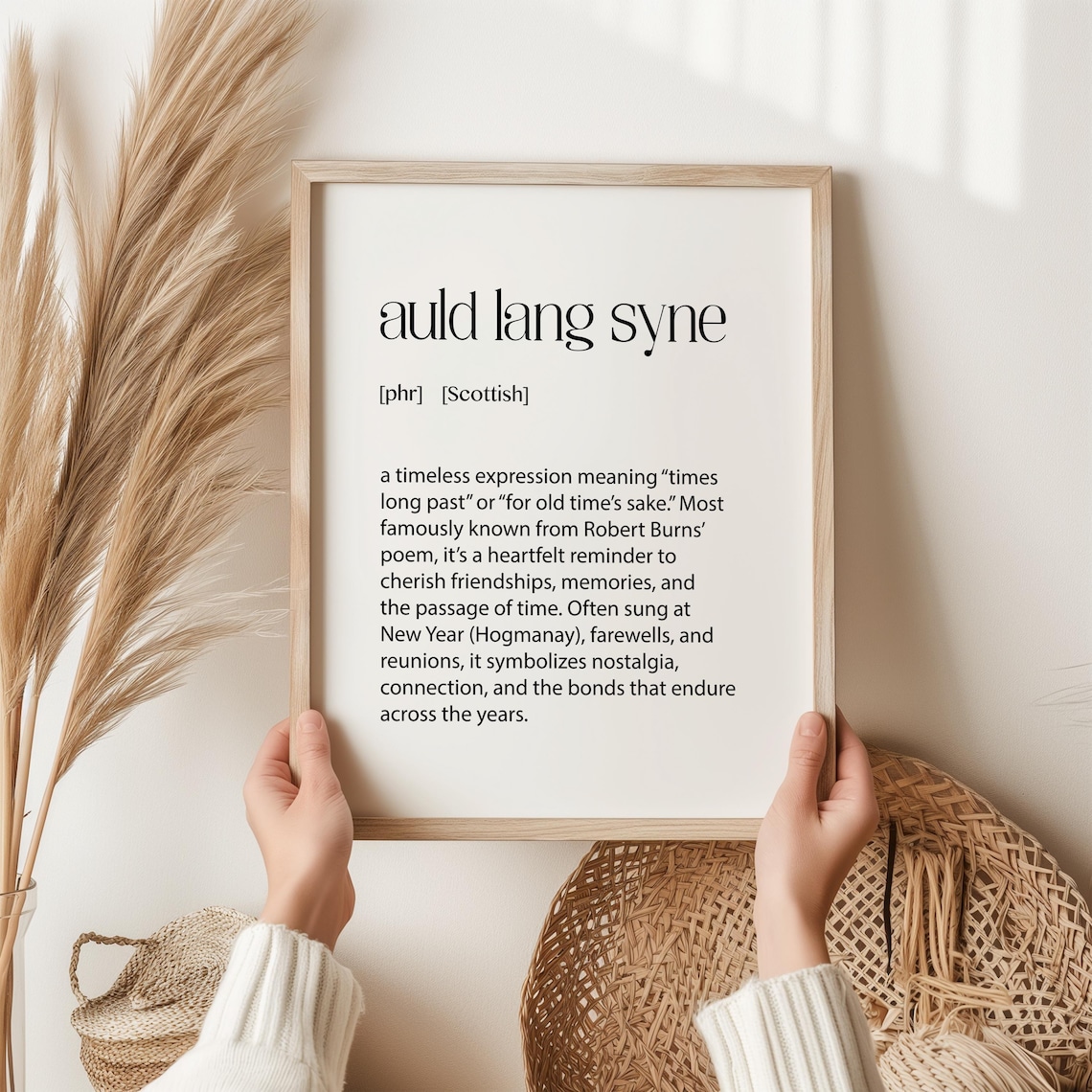 Auld Lang Syne Scottish Typography Art Print