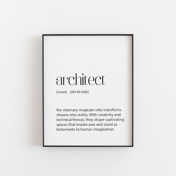 Architect Art Definition Print, Architecture Decor