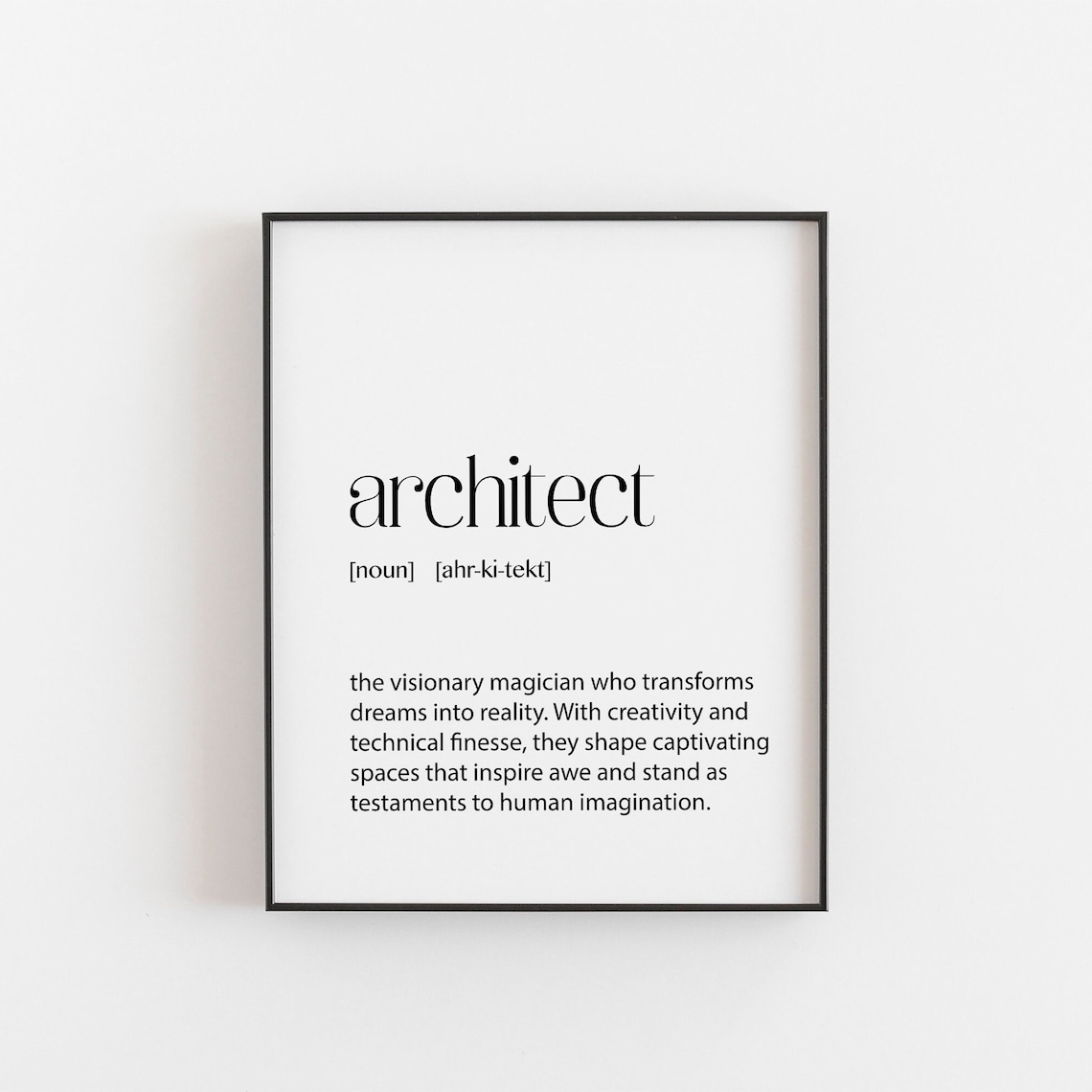 Architect Art Definition Print, Architecture Decor