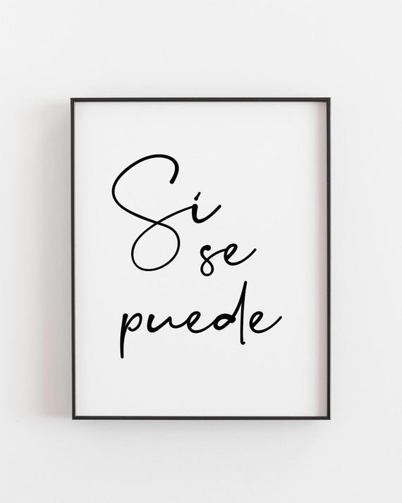 S Se Puede Print Spanish Motivational Wall Art Yes We Can Quote Minimalist Typography Poster Modern Home Decor Uk