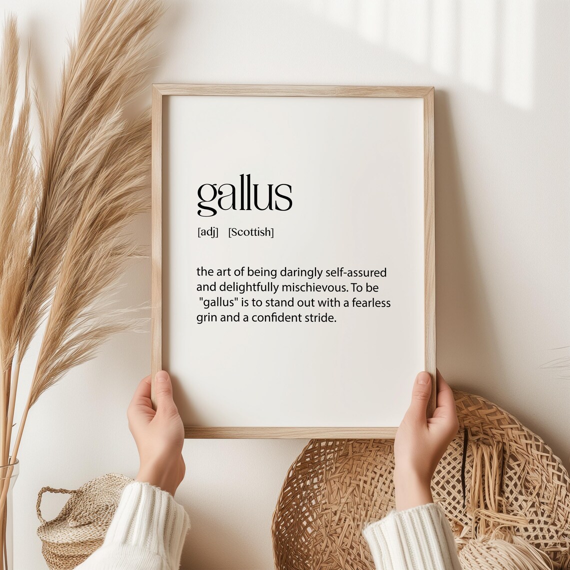 Gallus Scottish Print, Bold Holiday Wall Art