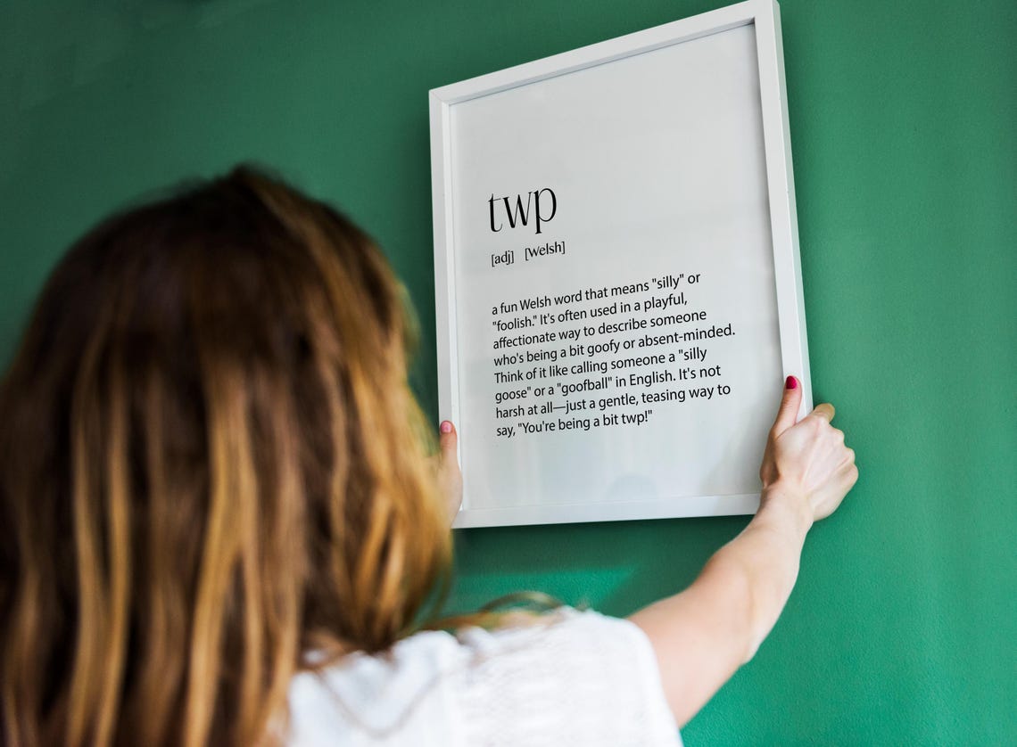Twp Welsh Definition Poster Funny Silly Goofy Meaning Artwork - Image 3
