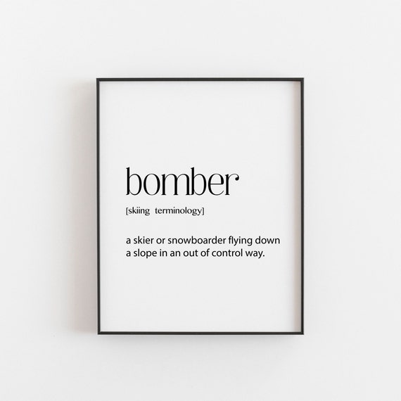 Skiing Gift Bomber Definition, Ski Poster