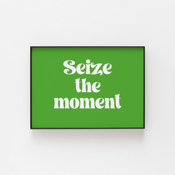 Seize The Moment Motivational Art Print