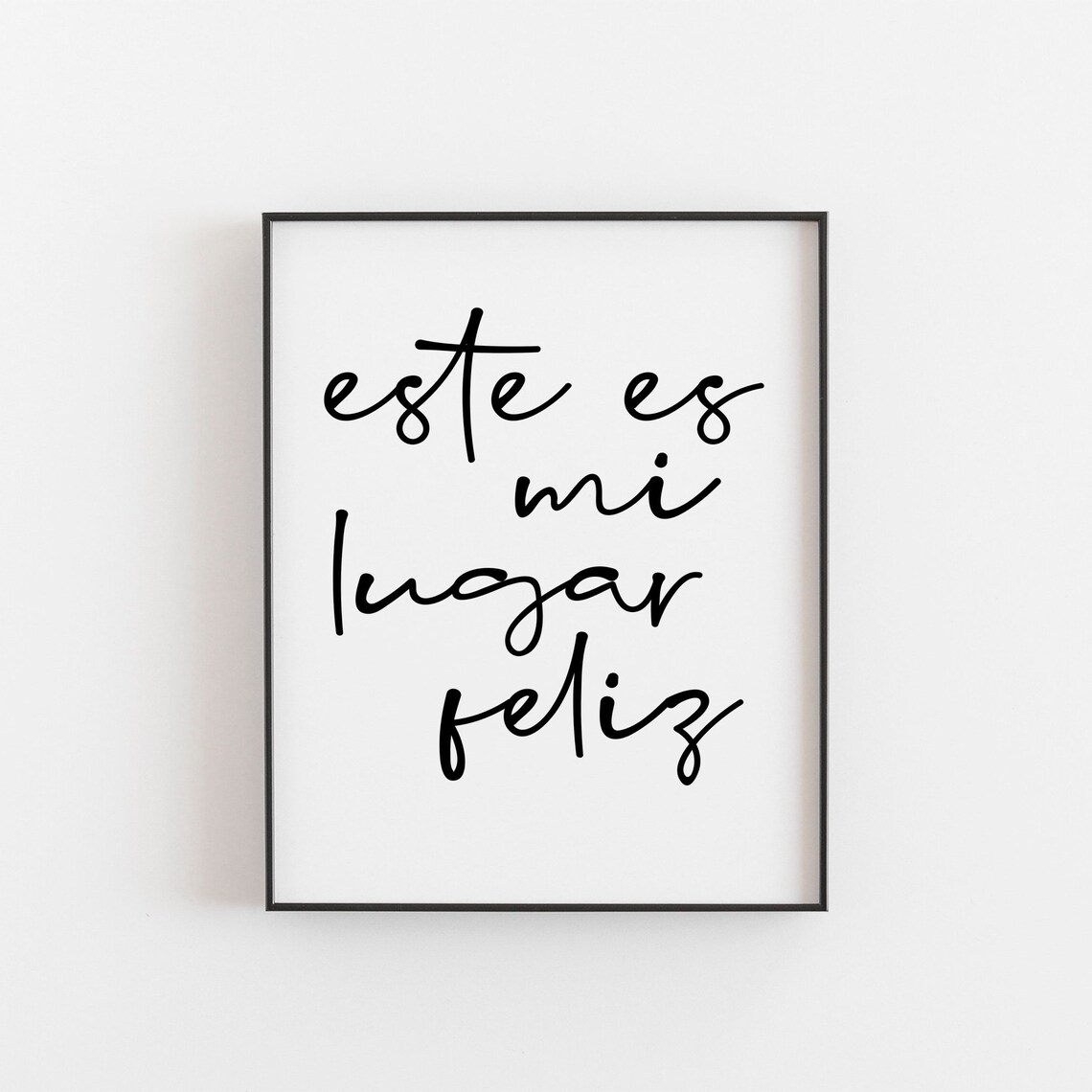 Este Es Mi Lugar Feliz Spanish Quote Art Print