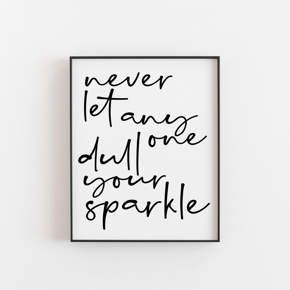 Never Let Anyone Dull Your Sparkle Poster Print