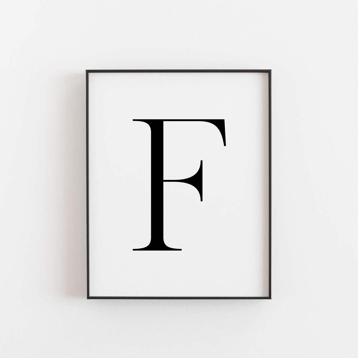Capital F Minimalist Letter Art Poster, Modern