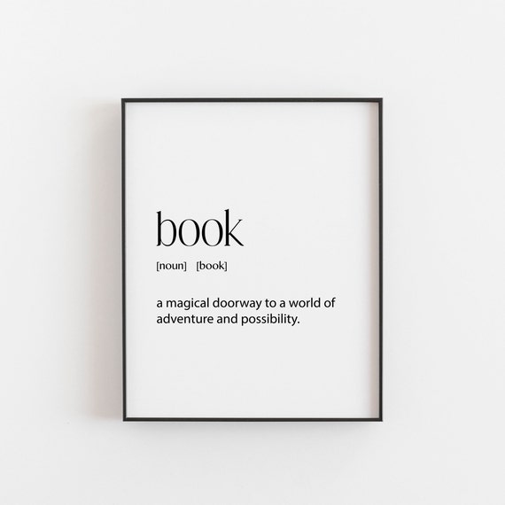 Book Dictionary Art Print, Classroom Decor