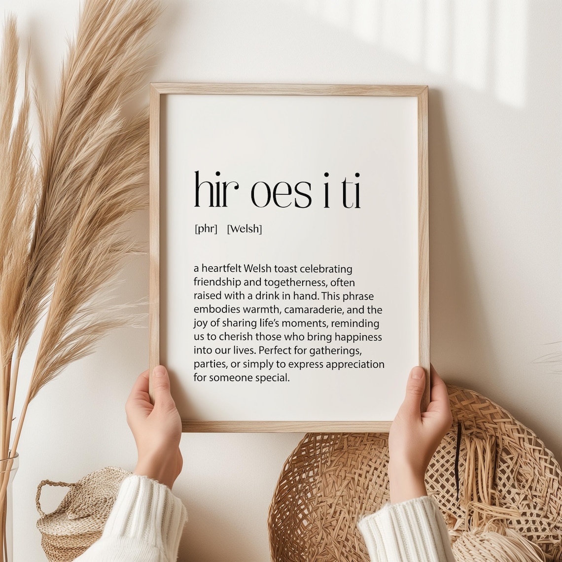 Hir Oes I Ti Welsh Blessing, Home Decor Art Print