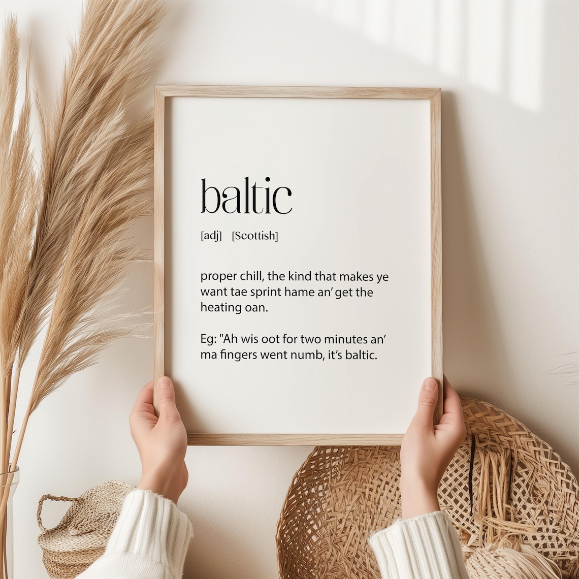 Baltic Scottish Definition Dictionary Humor Art Print