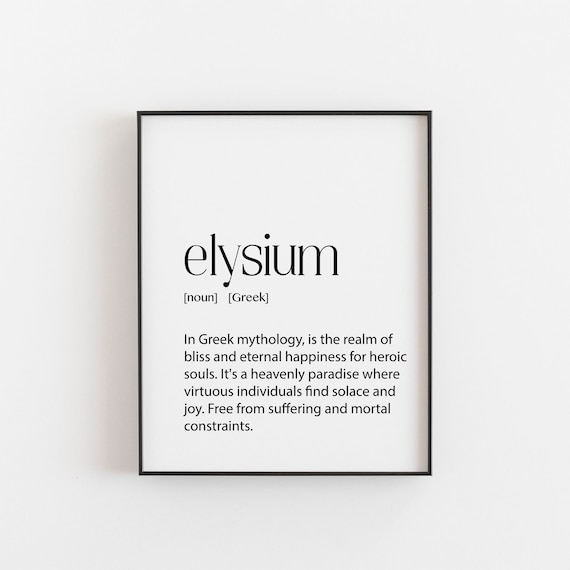 Elysium Definition Print, Modern Minimalist Greece