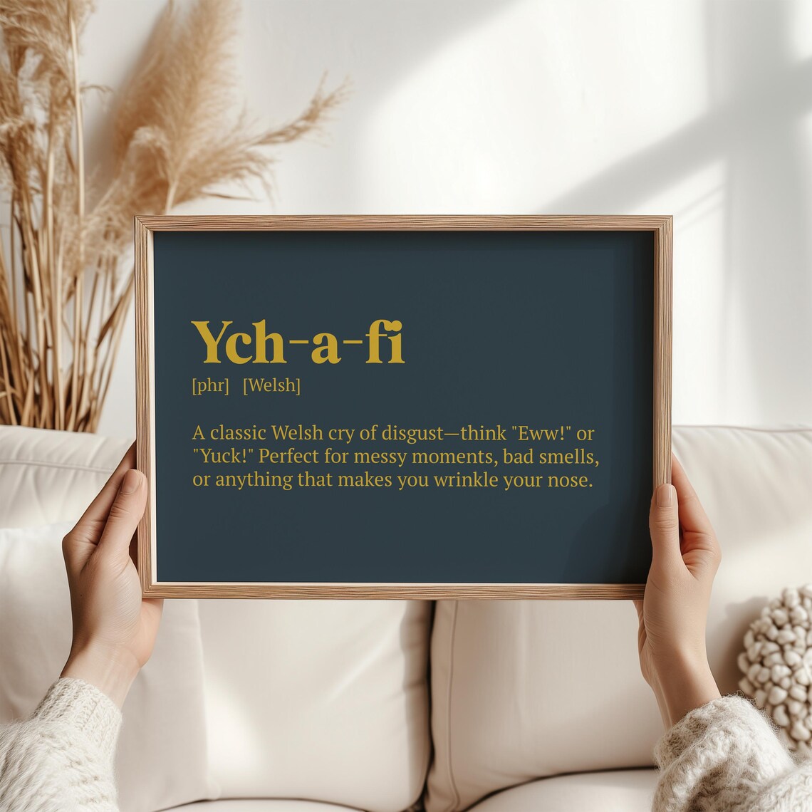 Ychafi Welsh Slang Humor Poster Print, Wales Decor
