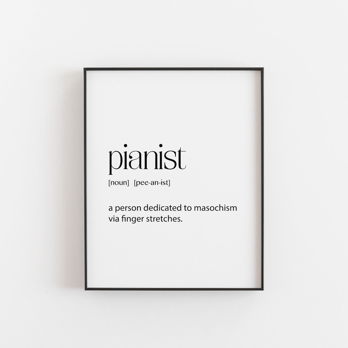 Pianist Definition, Musical Mastery Art Print
