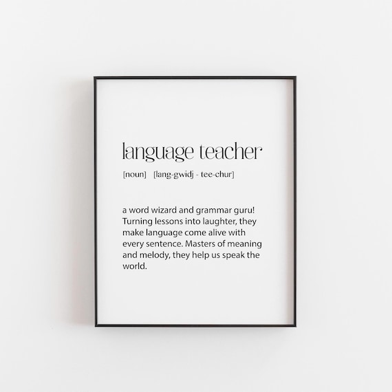 Language Teacher Word Wizard Definition Poster