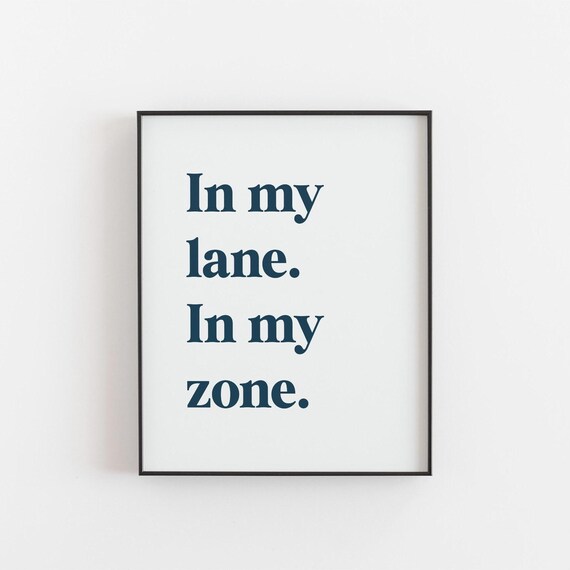 In My Lane Zone Motivational Swimmer Poster