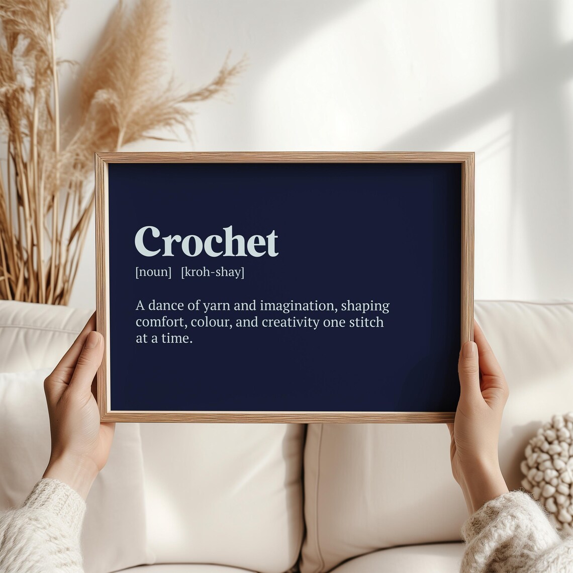 Crochet Definition Art Print, Yarn Craft Decor