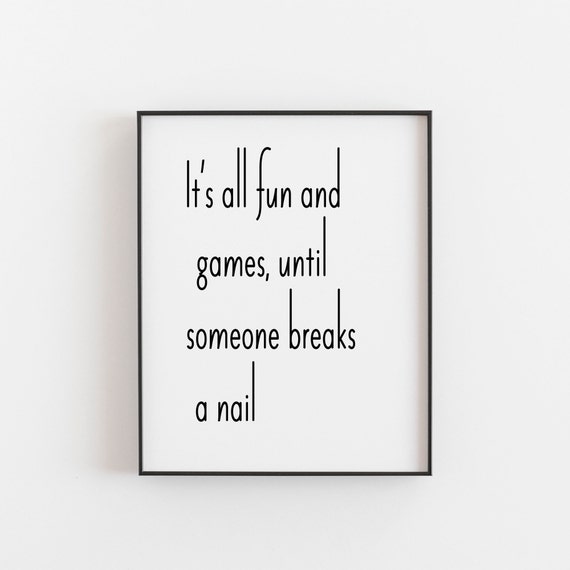 Nails Decor Nail Poster, Beauty Salon Quote Print