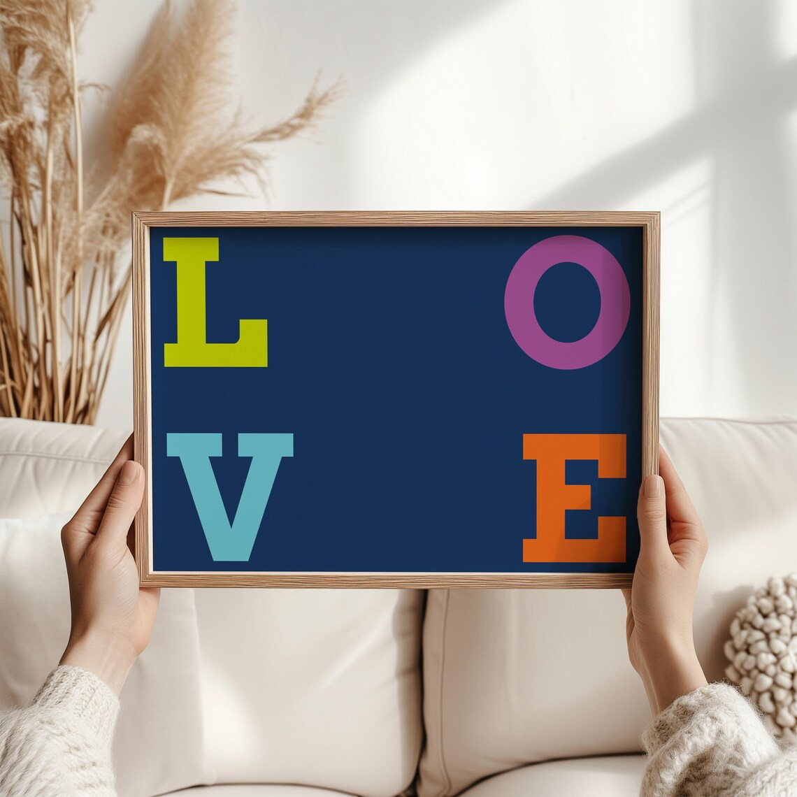 Love Wall Art Print Colourful Modern Typography Decor Romantic Gift Inspirational Home Decor Vibrant Art - Image 4