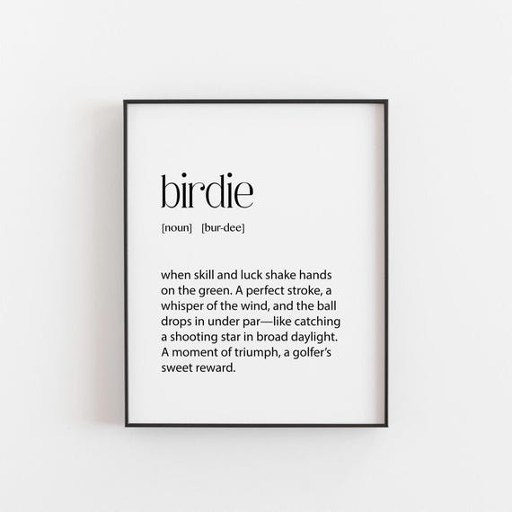 Golf Birdie Print, Funny Golfer Gift