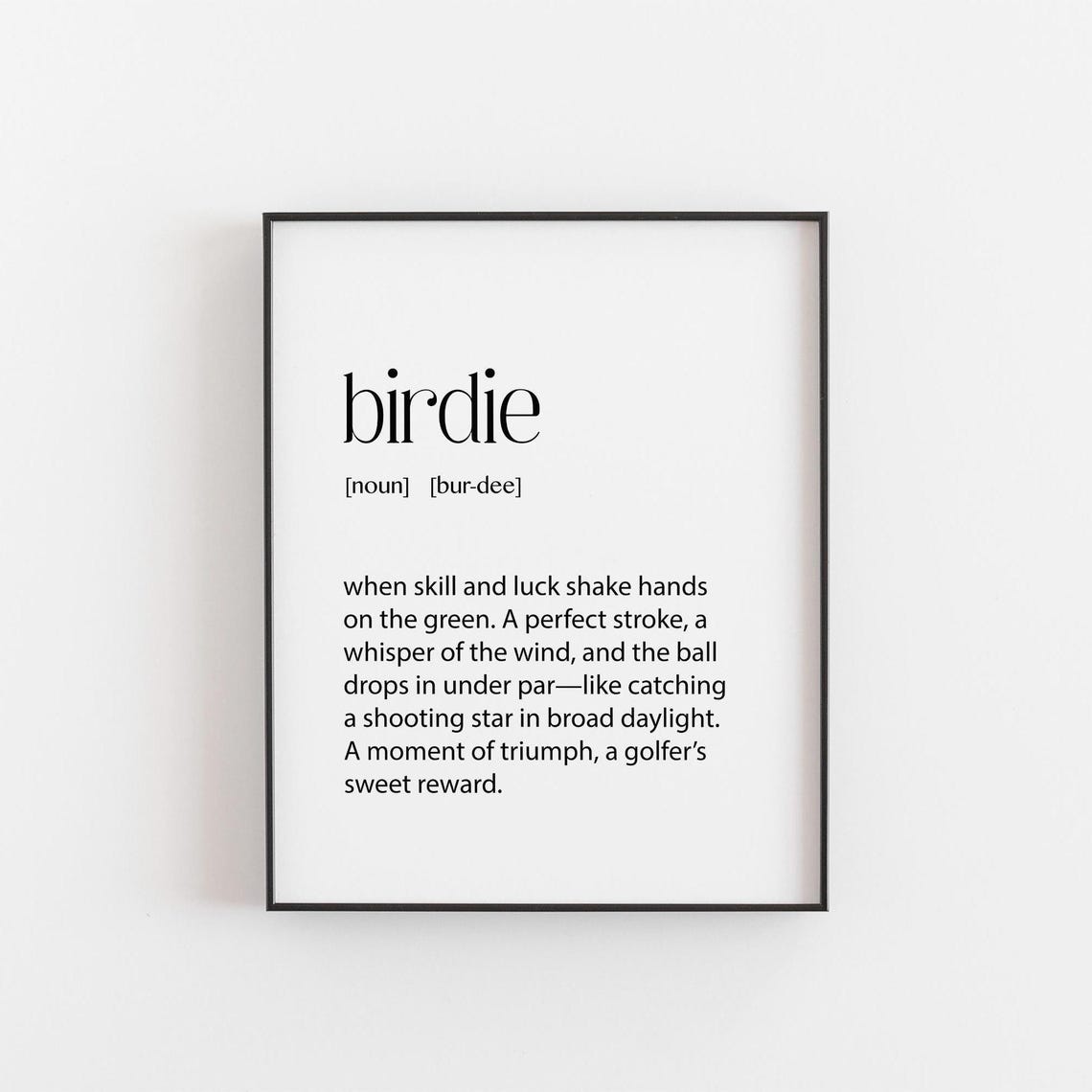 Golf Birdie Print, Funny Golfer Gift