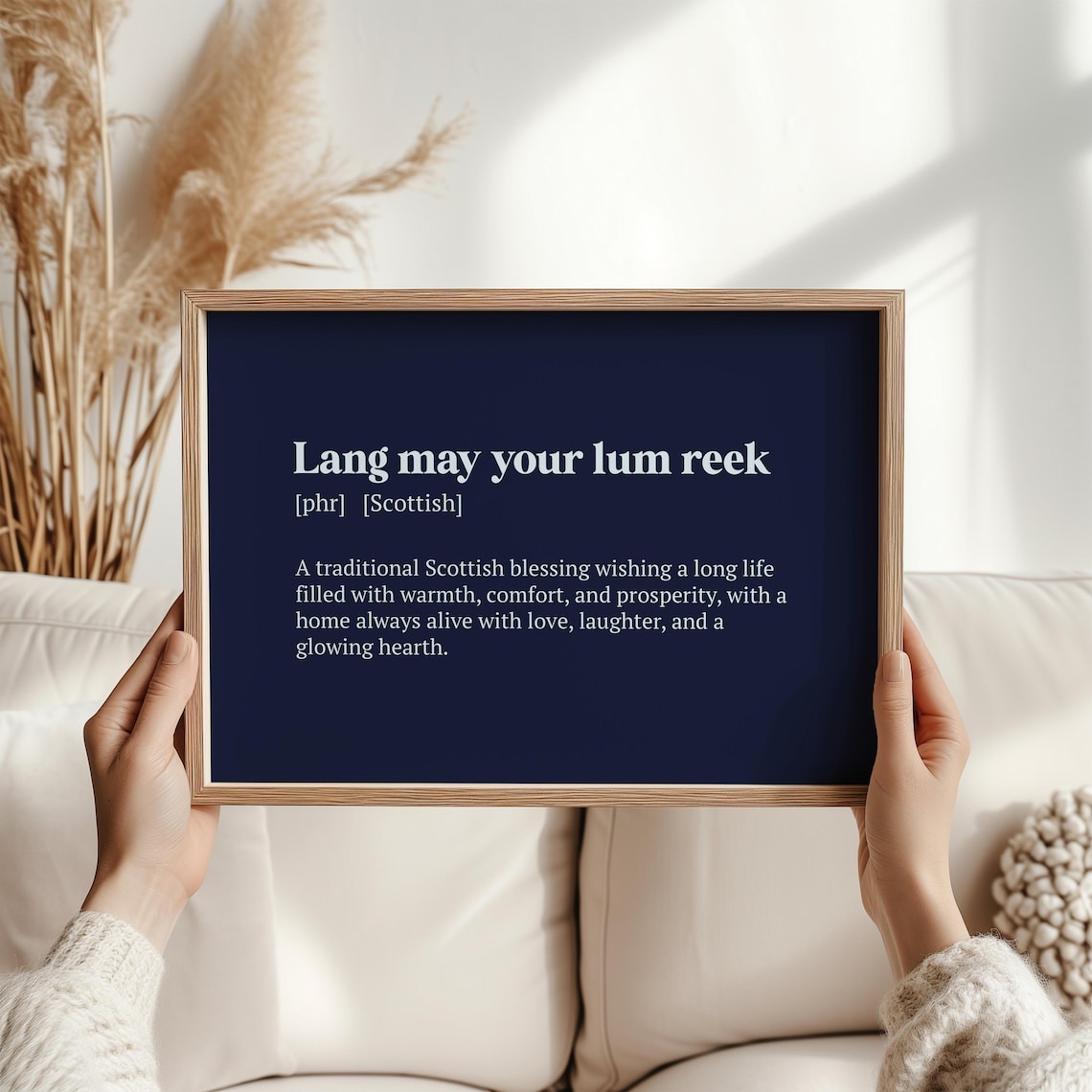 Lang May Your Lum Reek, Scottish Blessing Art Print