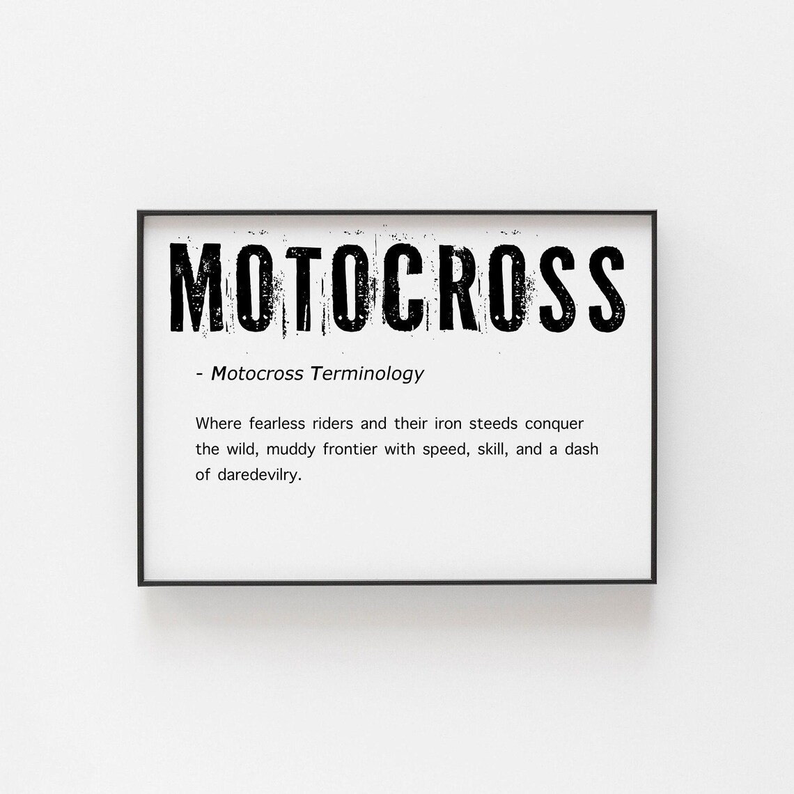 Motocross Poster, Gift For Dirt Bike Riders