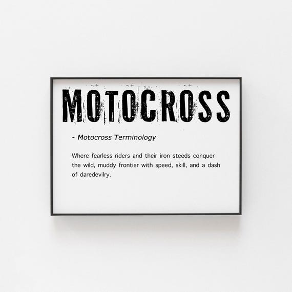 Motocross Poster, Gift For Dirt Bike Riders