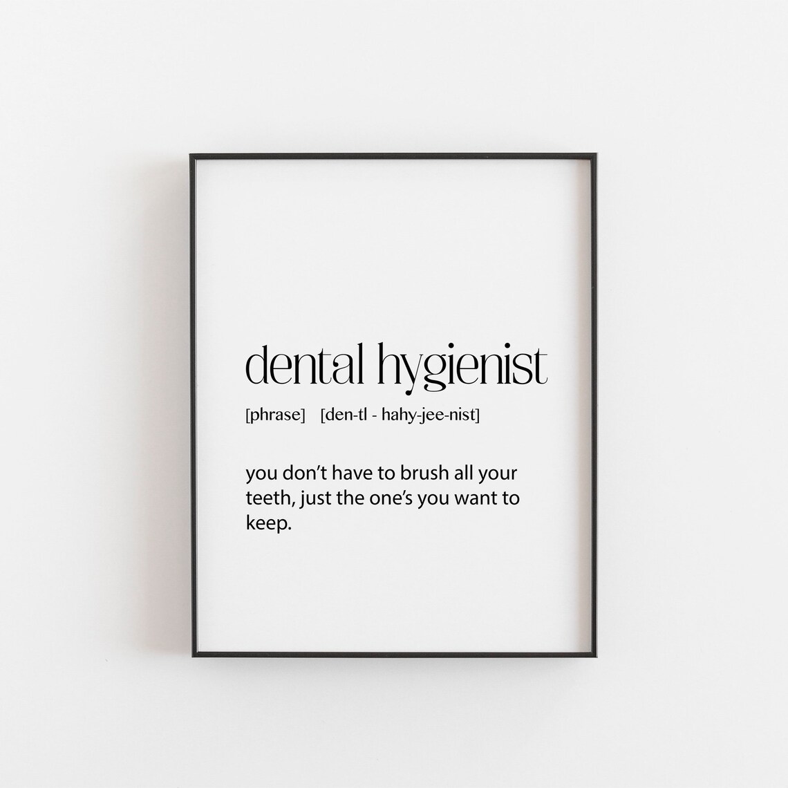 Dental Hygienist Definition Unique Gift Poster