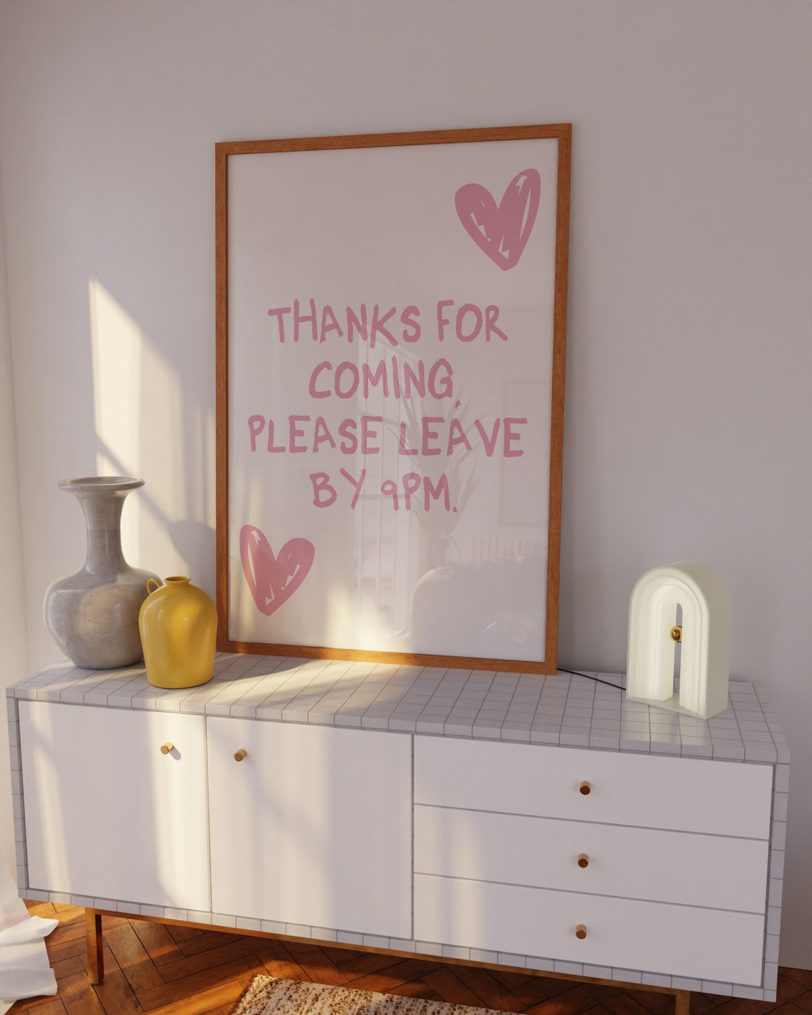 Thanks For Coming Please Leave By 9pm Funny House Wall Art Print - Image 5