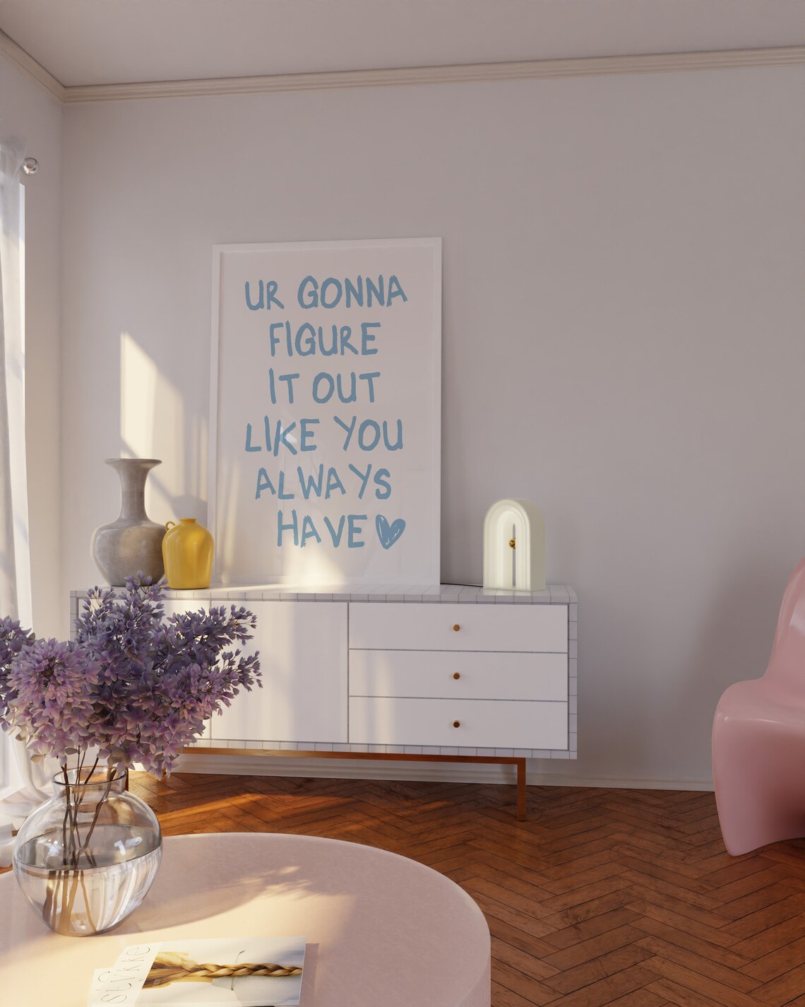 Ur Gonna Figure It Out Blue Affirmation Poster - Image 3