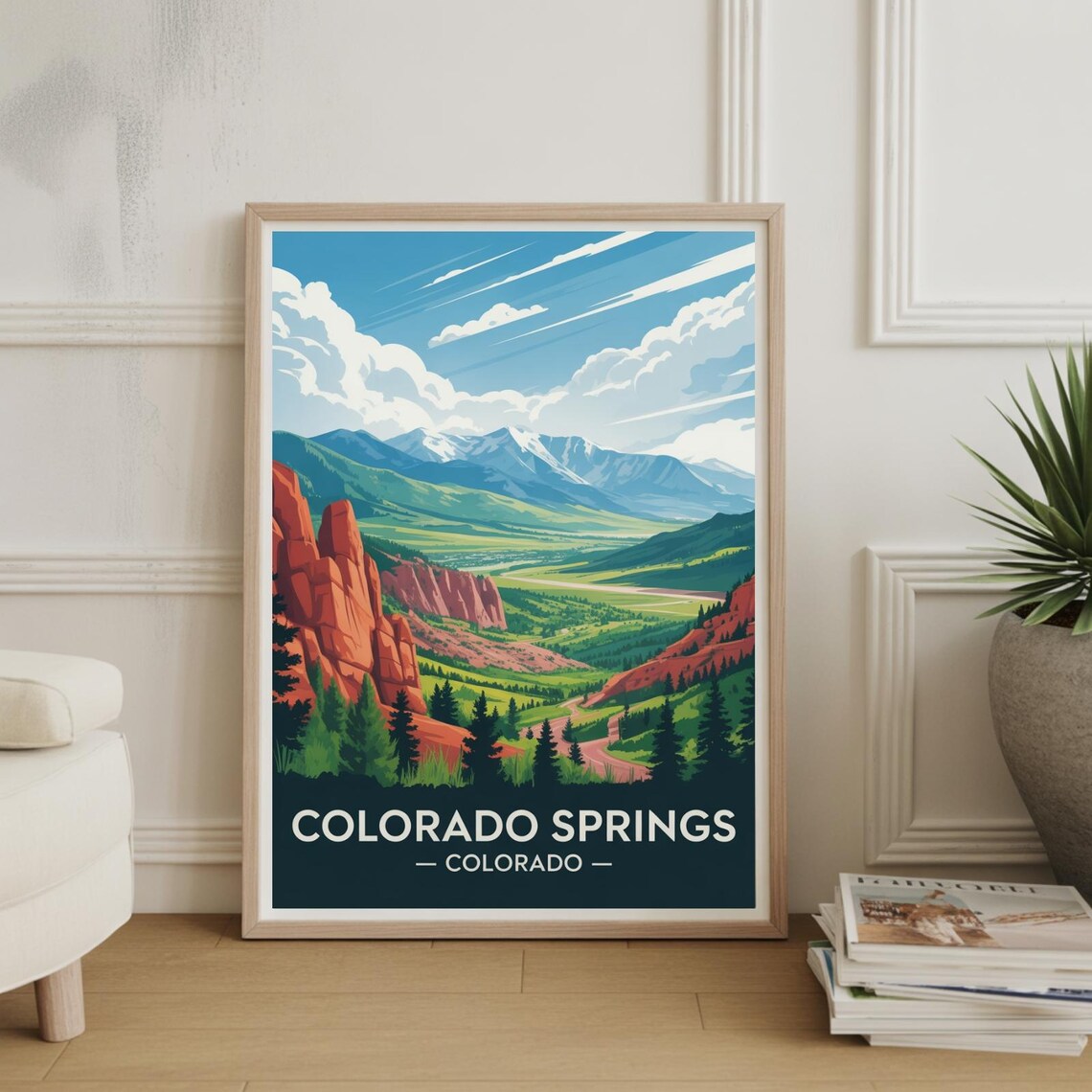 Colorado Springs Travel Poster, Adventure Theme