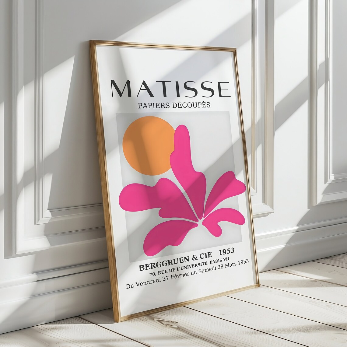 Henri Matisse 1953 Berggruen Pink Coral Exhibition Art Poster - Image 3
