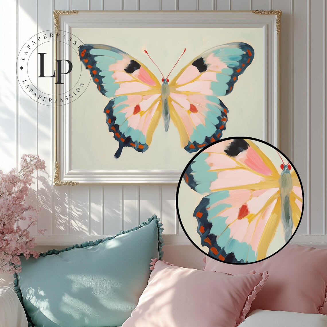 Colorful Butterfly Art Print, Girls Room Decor - Image 4