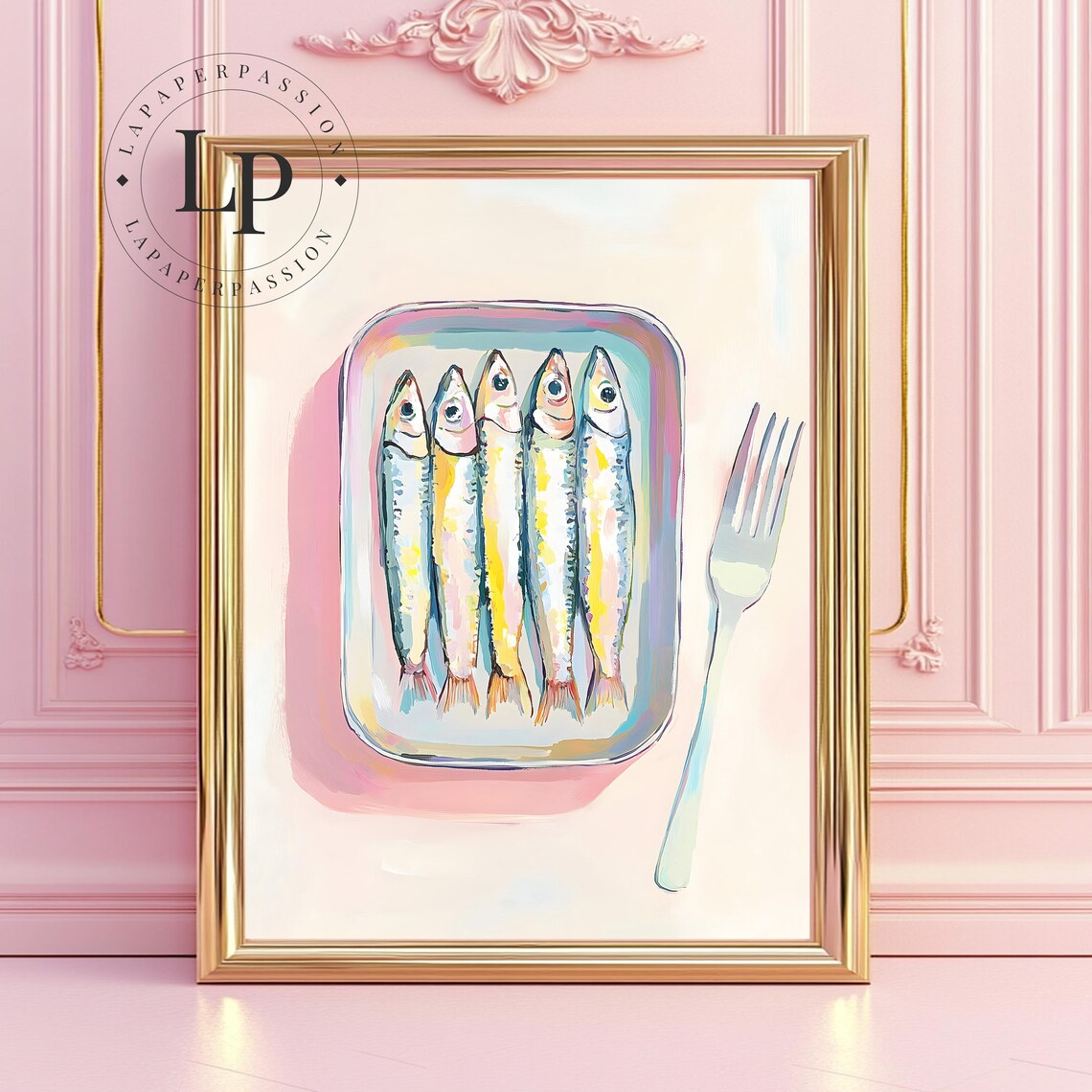 Sardines Print, Vintage Retro Kitchen Decor - Image 4
