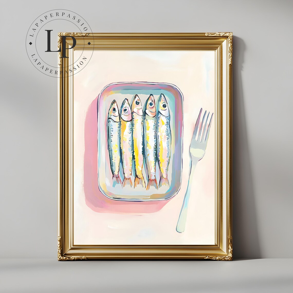 Sardines Print, Vintage Retro Kitchen Decor - Image 2