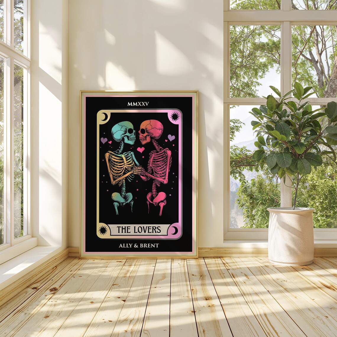 The Lovers Tarot Card, Gothic Romantic Art Print - Image 3