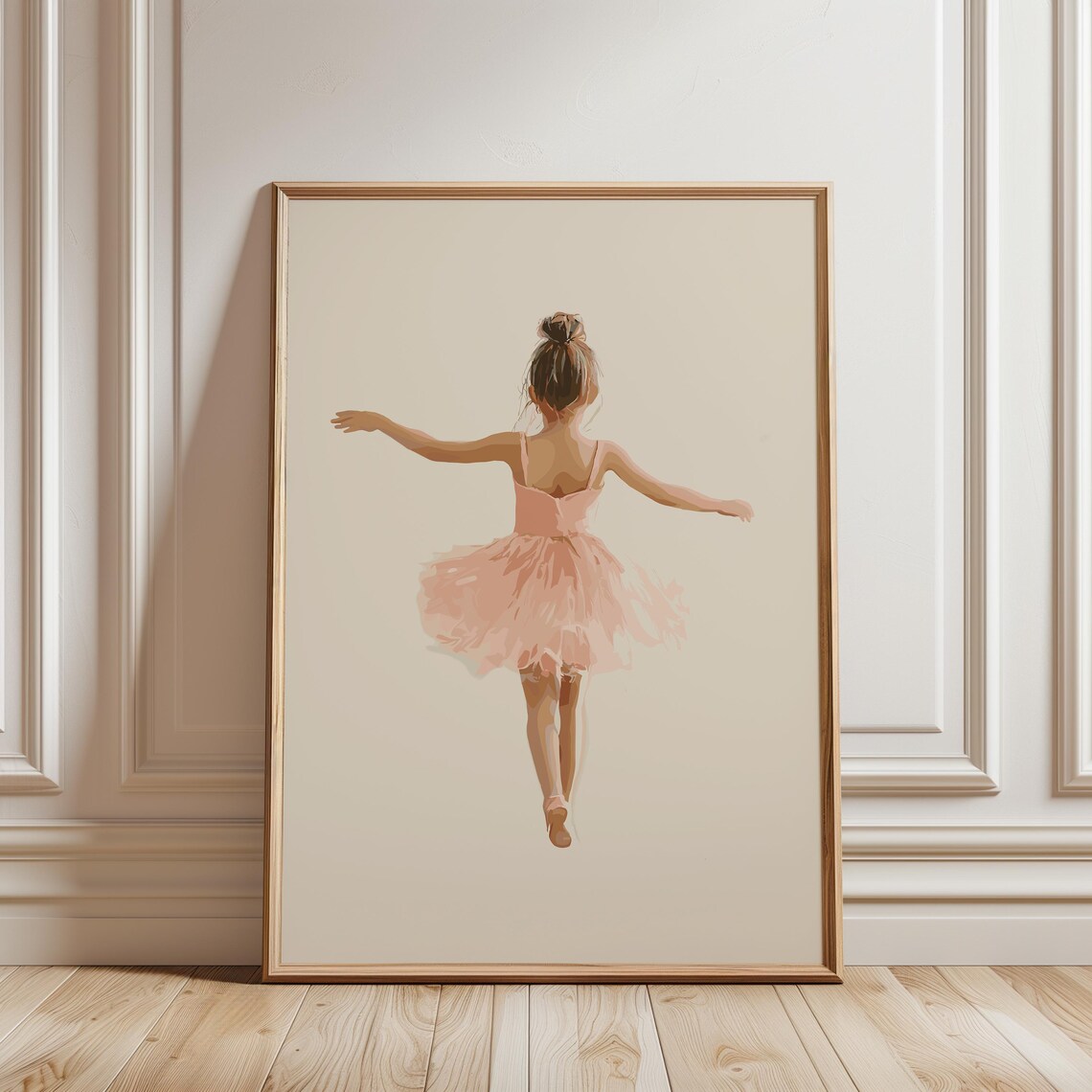 Ballerina Nursery Art Print, Retro Kids Room