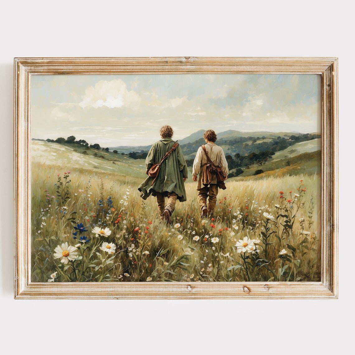 Old Friends Leaving The Shire, Fantasy Landscape Poster