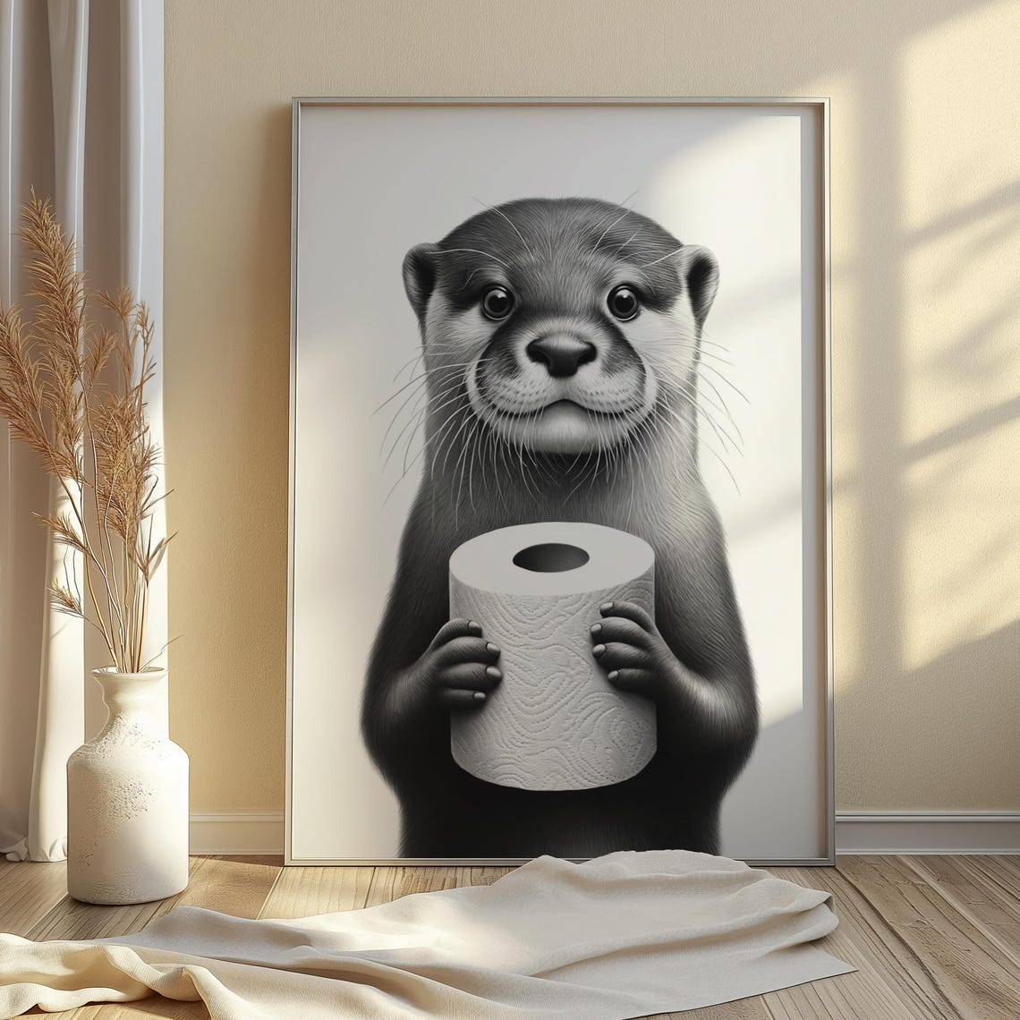 Otter Preppy Trendy Poster Bundle, Maximalist Bath - Image 2