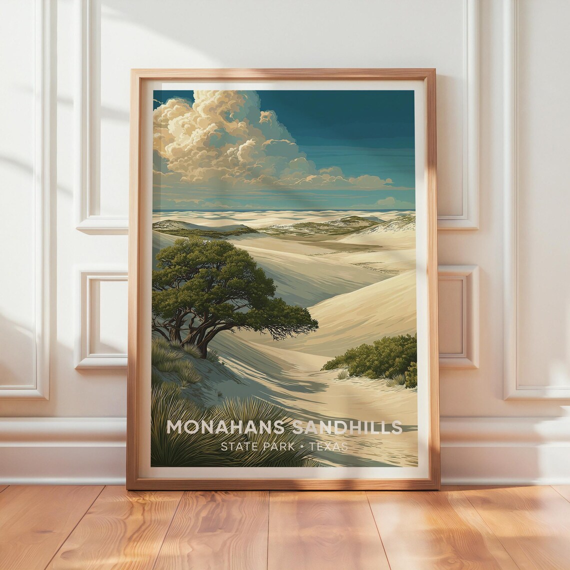 Monahans Sandhills State Park Vintage Travel Poster, Texas