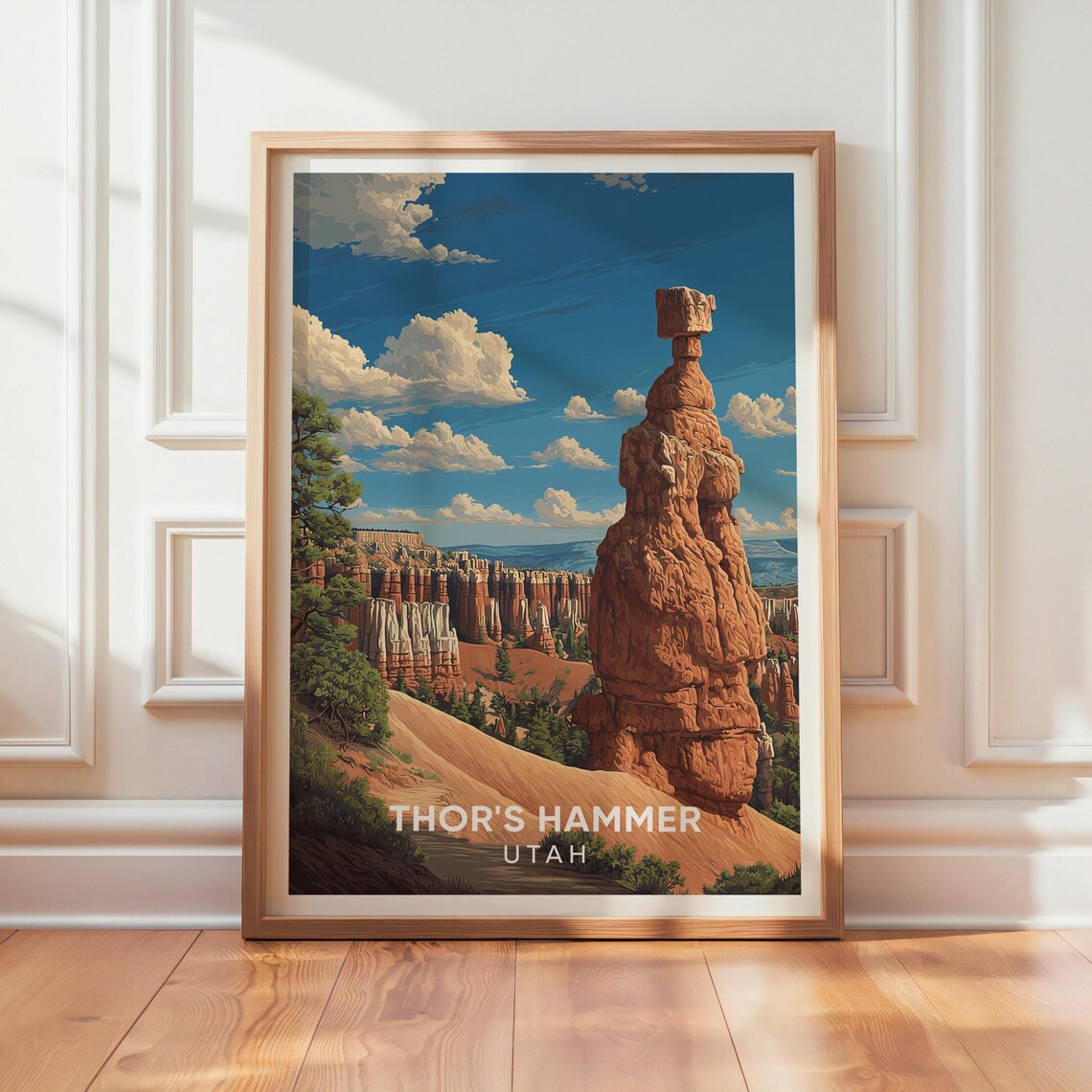 Thors Hammer Bryce Canyon Vintage Travel Poster