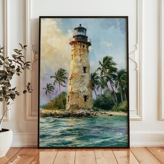 Biscayne National Park Watercolor Poster, Travel Decor