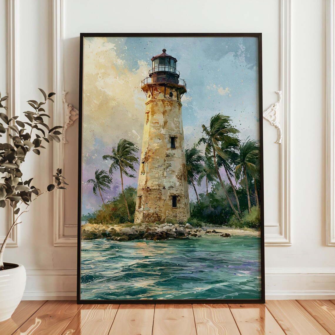 Biscayne National Park Watercolor Poster, Travel Decor