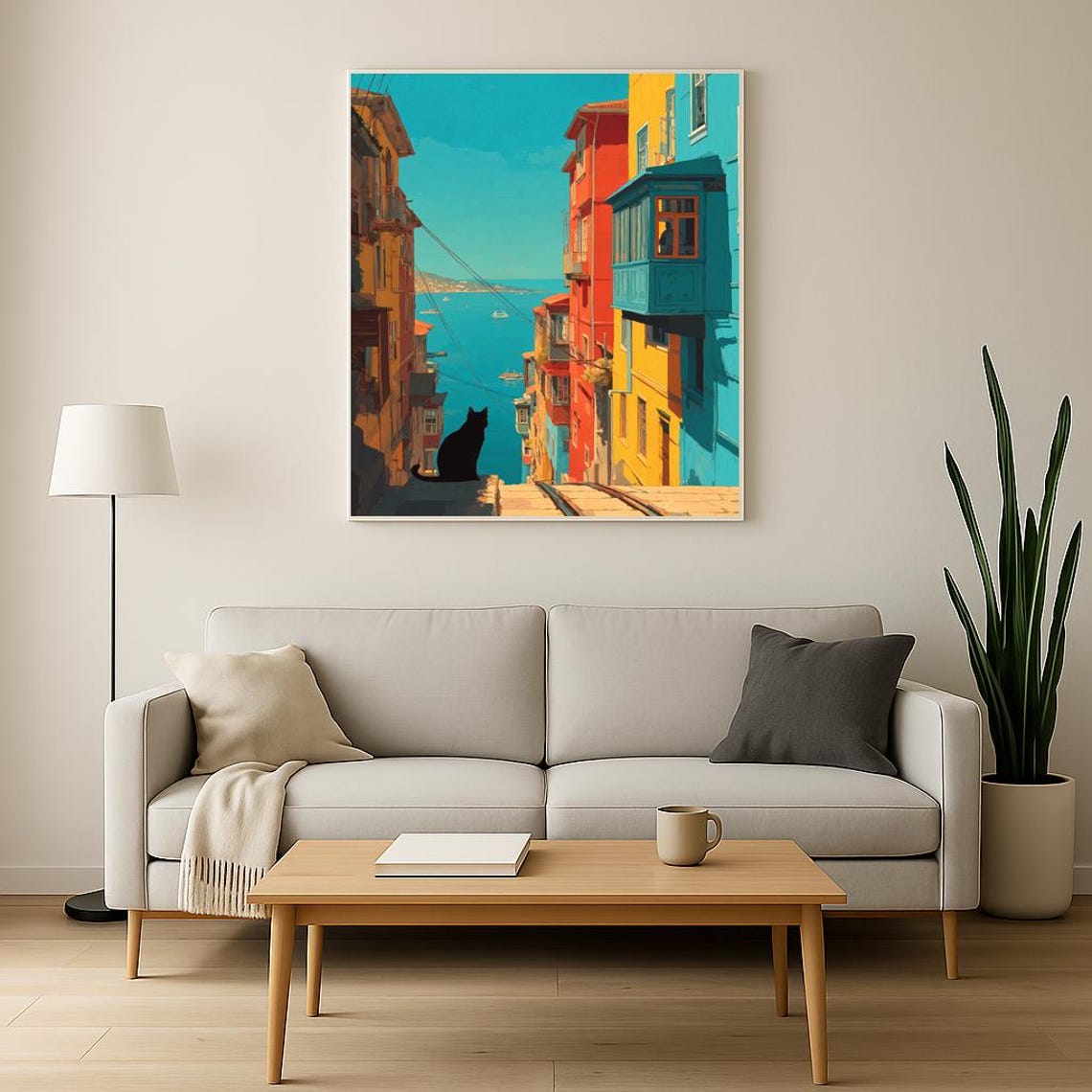 Colorful Chile Hillside Art Print Vibrant Landscape Poster Home Decor Wall Nature Lover Gift Modern Scene - Image 3