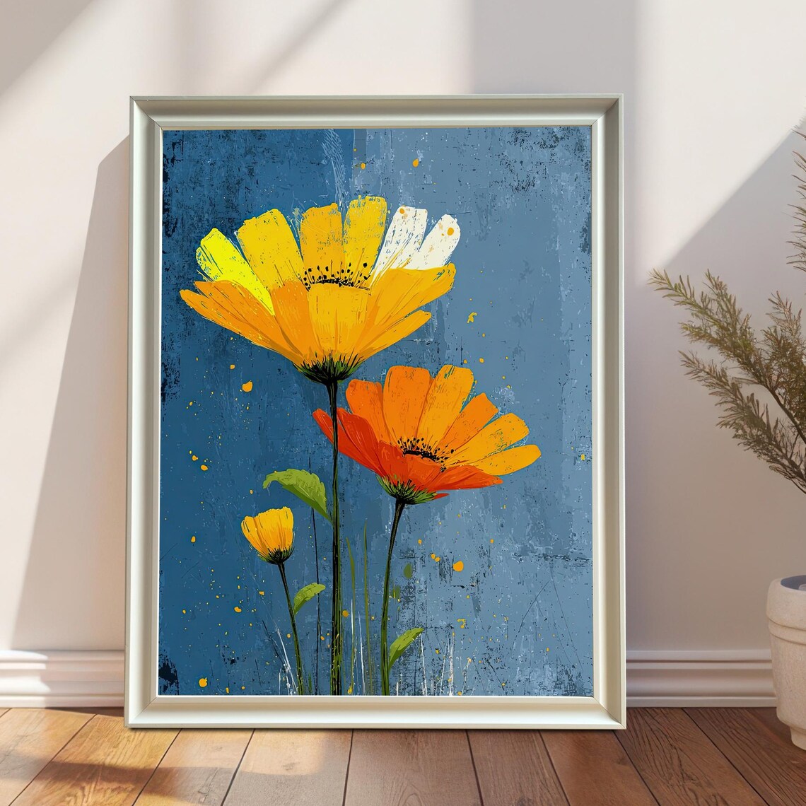 Vibrant Floral Trio Art Print